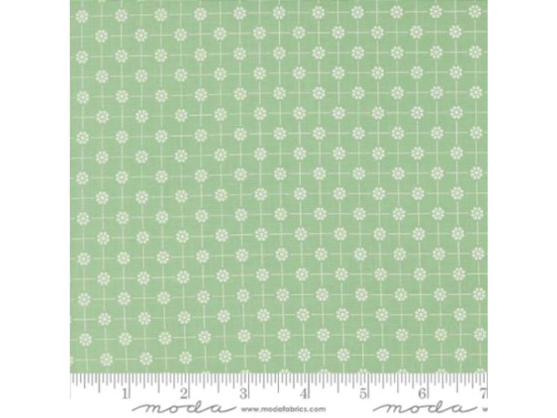 Cottage charm green pixie dots