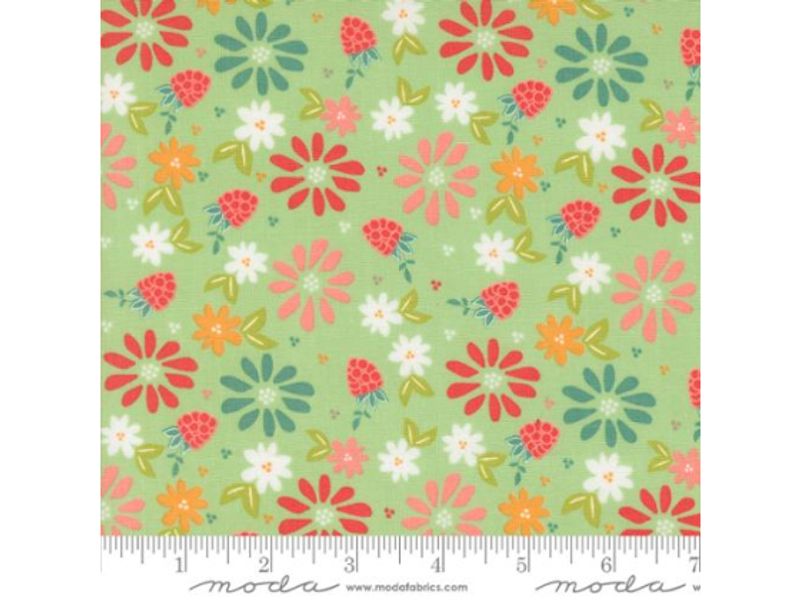 Raspberry summer mint floral